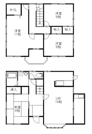 荒井貸家の物件間取画像